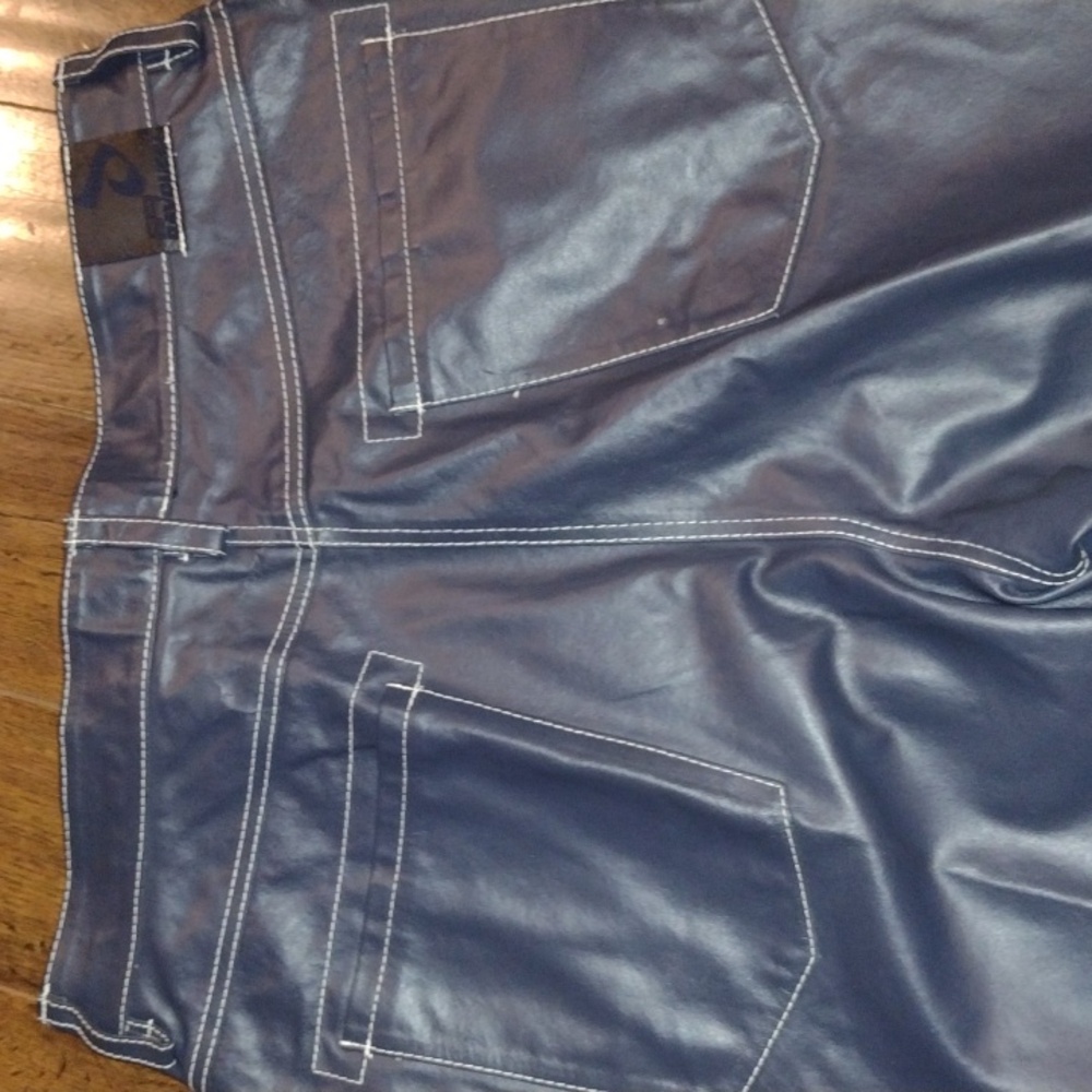 Leather Patchwork Pants - image 8